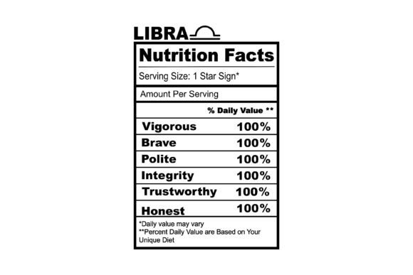Download Libra Zodiac Nutrition Facts - Premium Bundle