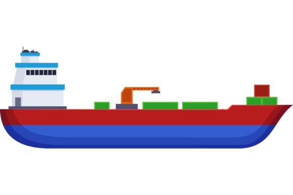 Download Cartoon Drawing of Cargo Vessel or Bulk - Bulk Collection