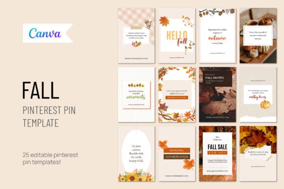Download Fall Pinterest Pin Canva Templates - Templates Collection