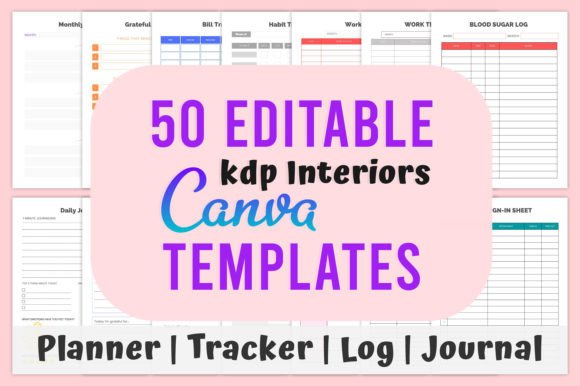 Download 50 Canva Editable KDP Interior Templates - Templates Collection