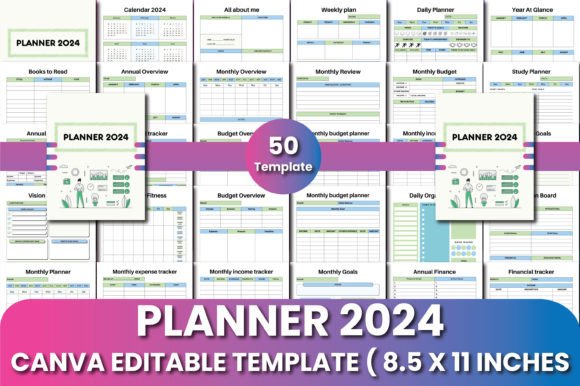 Download Planner 2024 Canva Templates - Templates Collection
