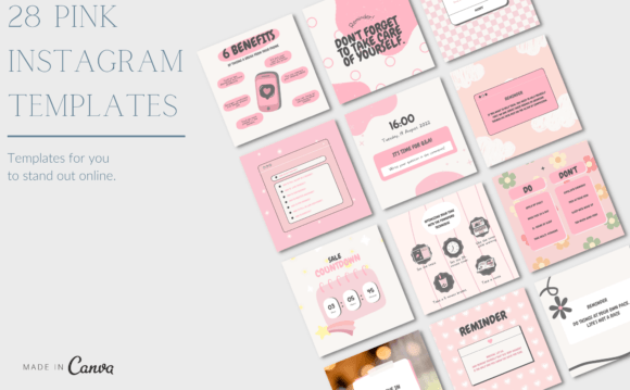 Download Pink Instagram Canva Templates - Templates Collection