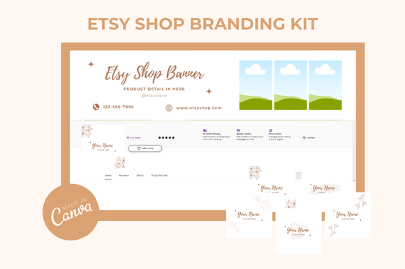 Download Etsy Branding Kit Canva Templates - Templates Collection