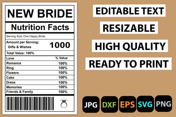 Download New Bride Nutrition Facts Label - Nutrition Collection