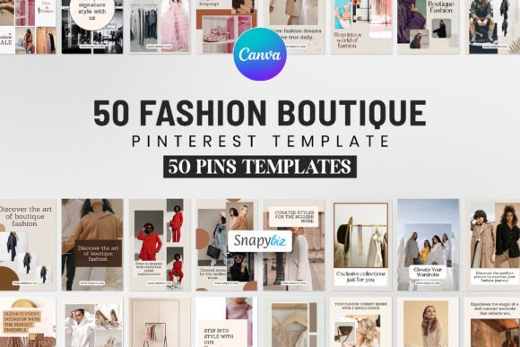 Download Fashion Pinterest Canva Pins Templates - Templates Collection