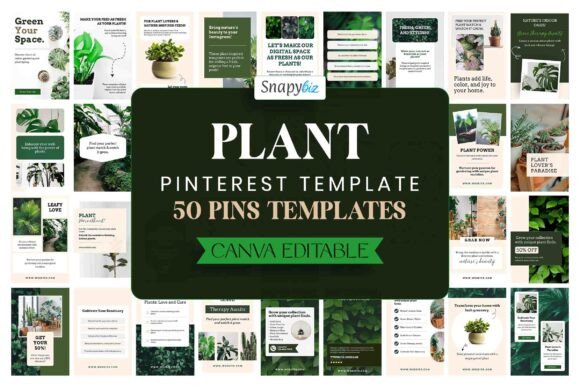 Download Plant Pinterest Pins Canva Templates - Templates Collection