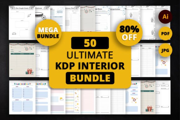Download 50 Editable KDP Templates Bundle Pack - Templates Collection