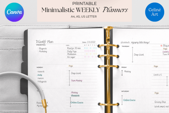Download Editable Canva Weekly Planner Templates - Templates Collection
