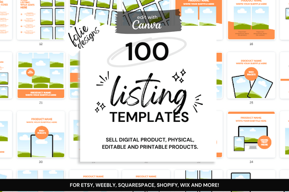 Download 100 Etsy Digital Shop Templates +Link - Templates Collection