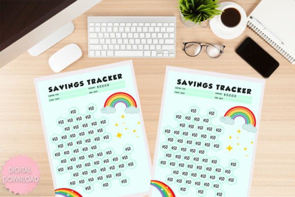 Download Money Saving Tracker Cute Printable PDF - Premium Resources