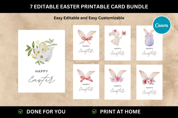 Download 7 Easter Printables Card Templates - Templates Collection