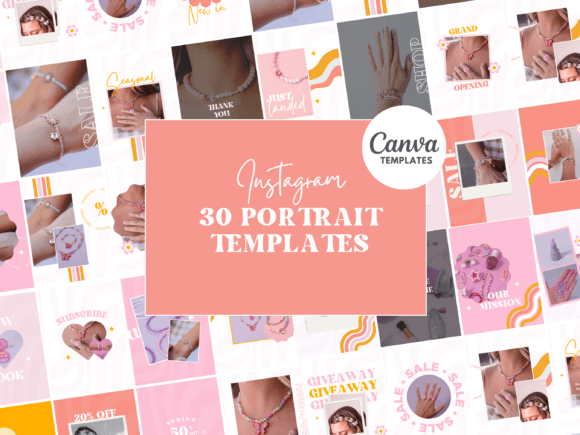 Download Peach Pink Instagram Canva Templates - Templates Collection